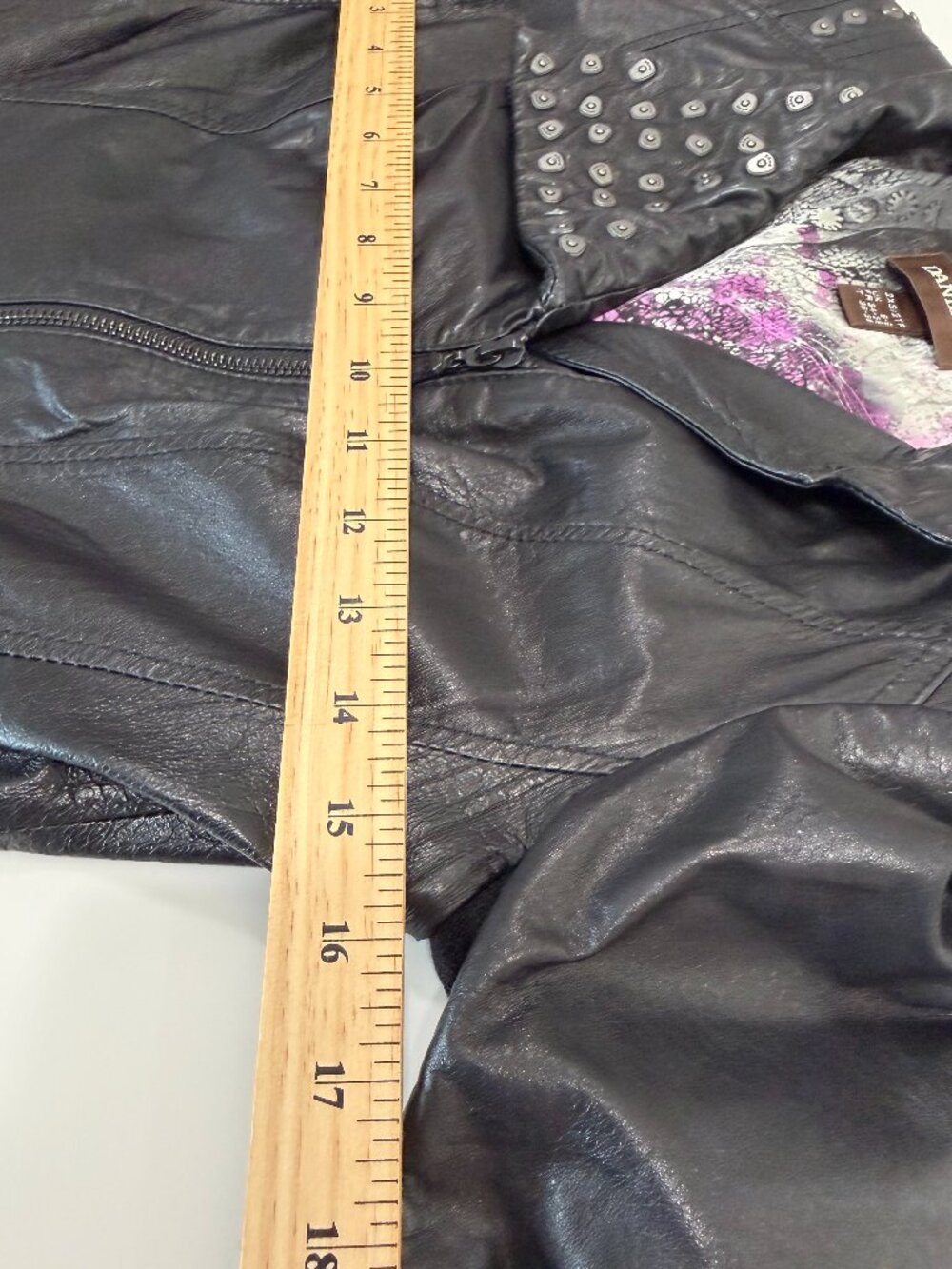 Danier x Raphael Asymmetrical Studded Leather Jacket - Picture 9 of 13
